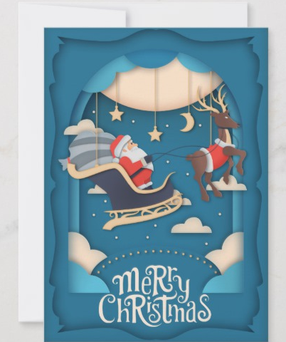 Santa Cutout Card