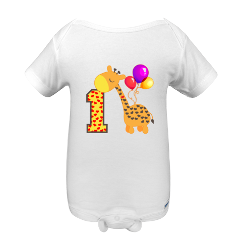 1st Birthday Giraffe Onesie