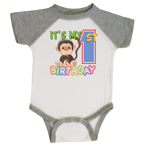 Monkey 1st Birthday Infant Creeper