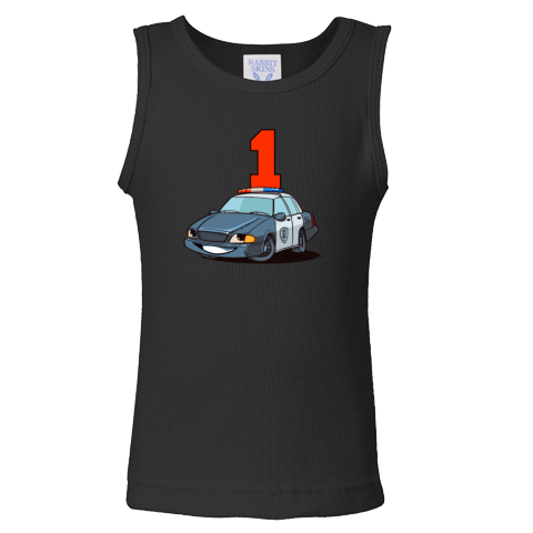 1st Birthday Police Car Shirt